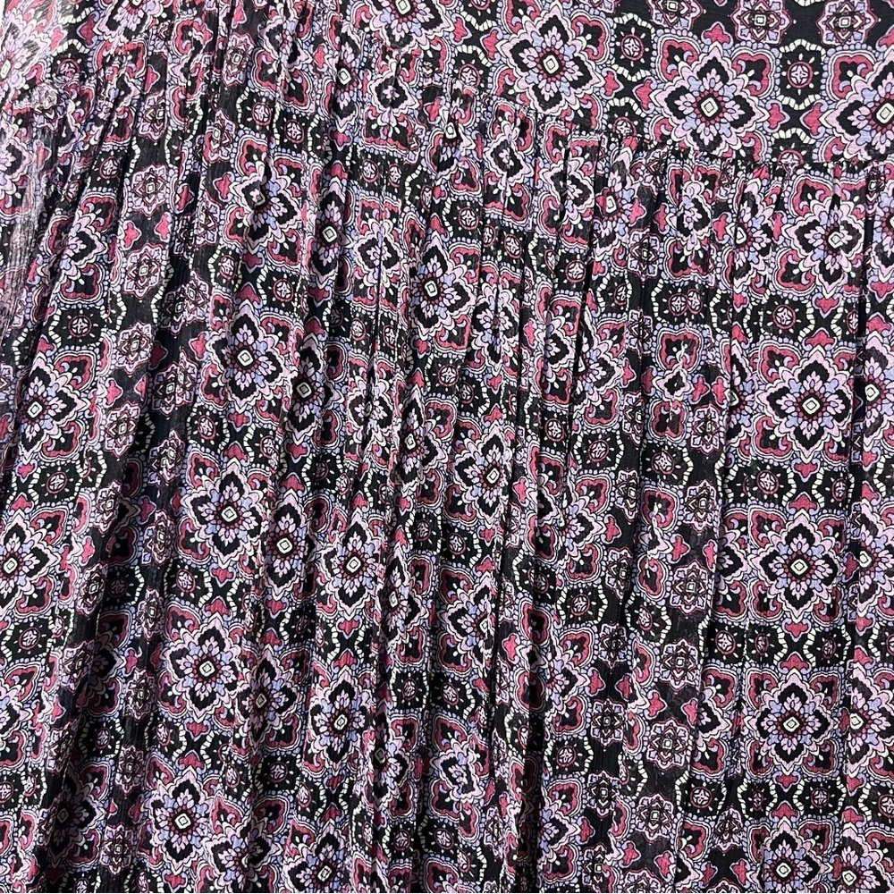 Laura Ashley Silk Floral layered Women's Midi Skirt Fully lined Size 16 Boho - Picture 10 of 11